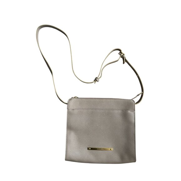 BRAHMIN Womens Taupe Beige Leather Crossbody Bag - Picture 3 of 12